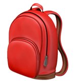 Apple design of the backpack emoji verson:ios 16.4