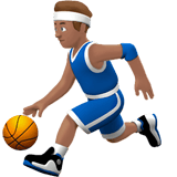 Apple design of the man bouncing ball: medium skin tone emoji verson:ios 16.4