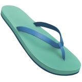 Apple design of the thong sandal emoji verson:ios 16.4