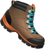 Apple design of the hiking boot emoji verson:ios 16.4