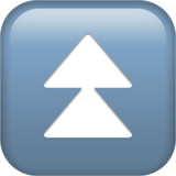 Apple design of the fast up button emoji verson:ios 16.4