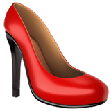 Apple design of the high-heeled shoe emoji verson:ios 16.4