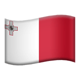 Apple design of the flag: Malta emoji verson:ios 16.4