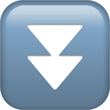 Apple design of the fast down button emoji verson:ios 16.4