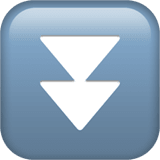 Apple design of the fast down button emoji verson:ios 16.4