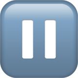 Apple design of the pause button emoji verson:ios 16.4