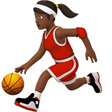 Apple design of the woman bouncing ball: medium-dark skin tone emoji verson:ios 16.4