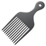 Apple design of the hair pick emoji verson:ios 16.4