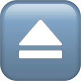 Apple design of the eject button emoji verson:ios 16.4