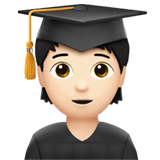 Apple design of the student: light skin tone emoji verson:ios 16.4