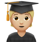 Apple design of the student: medium-light skin tone emoji verson:ios 16.4