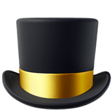 Apple design of the top hat emoji verson:ios 16.4