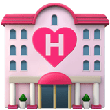 Apple design of the love hotel emoji verson:ios 16.4
