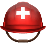 Apple design of the rescue worker’s helmet emoji verson:ios 16.4