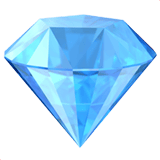 Apple design of the gem stone emoji verson:ios 16.4