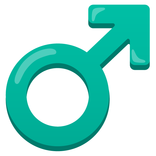 Google design of the male sign emoji verson:Noto Color Emoji 15.0