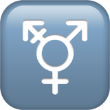 Apple design of the transgender symbol emoji verson:ios 16.4