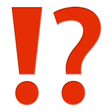 Apple design of the exclamation question mark emoji verson:ios 16.4