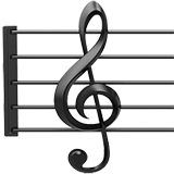 Apple design of the musical score emoji verson:ios 16.4
