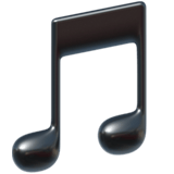 Apple design of the musical note emoji verson:ios 16.4