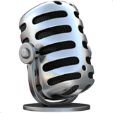 Apple design of the studio microphone emoji verson:ios 16.4