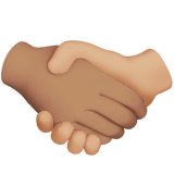 Apple design of the handshake: medium skin tone medium-light skin tone emoji verson:ios 16.4