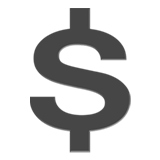 Apple design of the heavy dollar sign emoji verson:ios 16.4