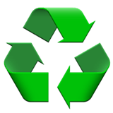 Apple design of the recycling symbol emoji verson:ios 16.4