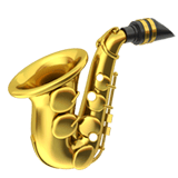 Apple design of the saxophone emoji verson:ios 16.4