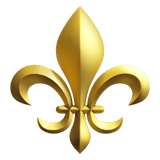 Apple design of the fleur-de-lis emoji verson:ios 16.4