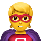 Apple design of the superhero emoji verson:ios 16.4