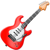 Apple design of the guitar emoji verson:ios 16.4