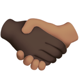 Apple design of the handshake: dark skin tone medium skin tone emoji verson:ios 16.4