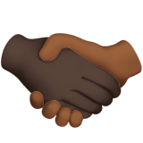 Apple design of the handshake: dark skin tone medium-dark skin tone emoji verson:ios 16.4