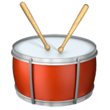 Apple design of the drum emoji verson:ios 16.4