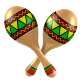 Apple design of the maracas emoji verson:ios 16.4