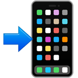 Apple design of the mobile phone with arrow emoji verson:ios 16.4