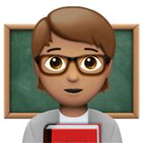 Apple design of the teacher: medium skin tone emoji verson:ios 16.4