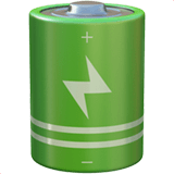 Apple design of the battery emoji verson:ios 16.4