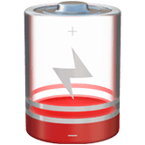 Apple design of the low battery emoji verson:ios 16.4