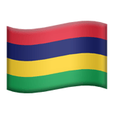 Apple design of the flag: Mauritius emoji verson:ios 16.4