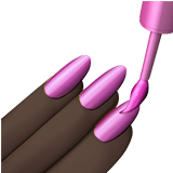 Apple design of the nail polish: dark skin tone emoji verson:ios 16.4