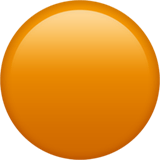 Apple design of the orange circle emoji verson:ios 16.4