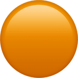 Apple design of the orange circle emoji verson:ios 16.4