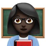 Apple design of the woman teacher: dark skin tone emoji verson:ios 16.4