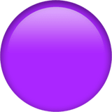 Apple design of the purple circle emoji verson:ios 16.4