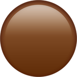 Apple design of the brown circle emoji verson:ios 16.4