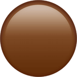 Apple design of the brown circle emoji verson:ios 16.4
