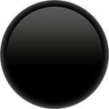 Apple design of the black circle emoji verson:ios 16.4
