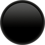 Apple design of the black circle emoji verson:ios 16.4